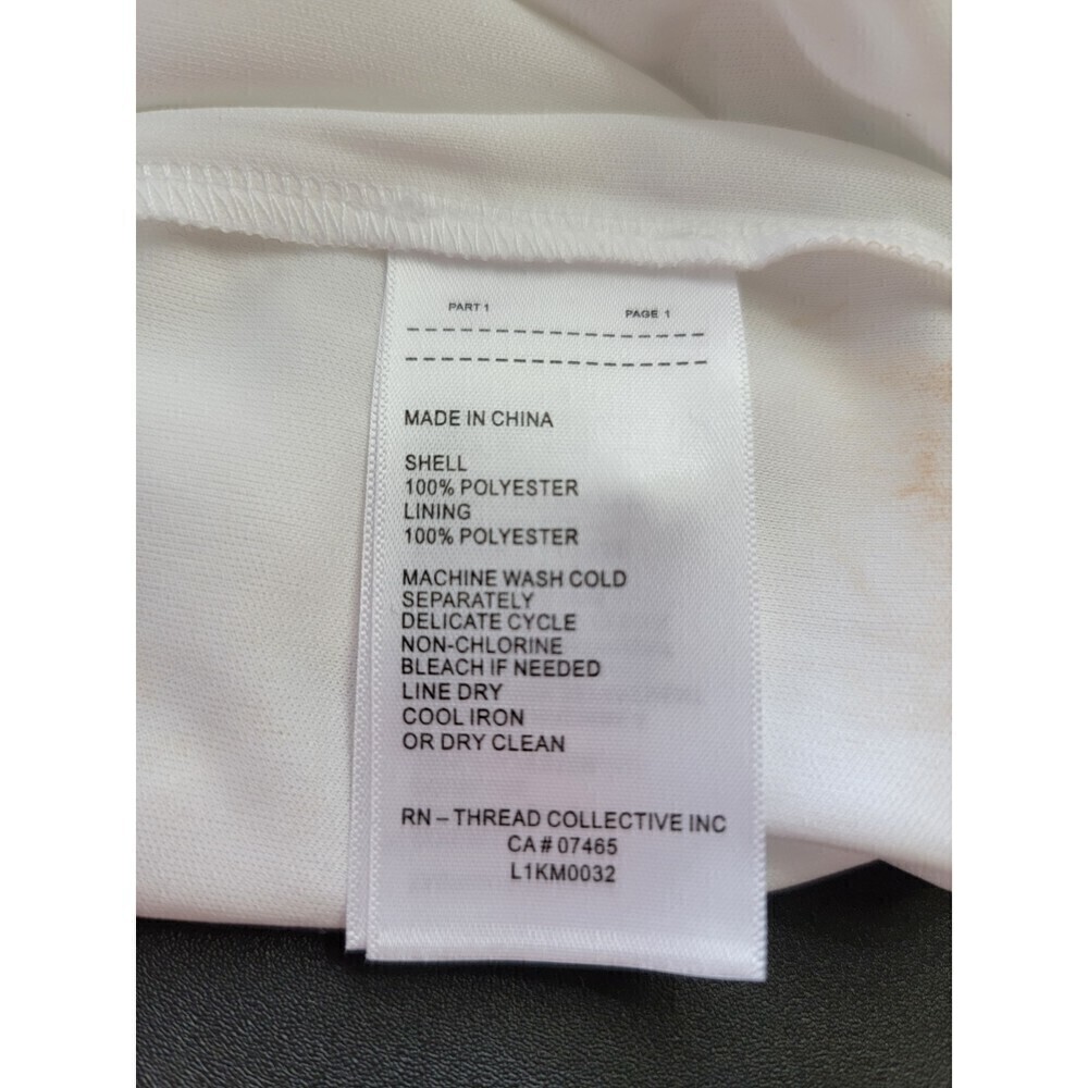 Laundry by Shelli Segal Floral Embroidered Lace Overlay Ruched Sleeve Blouse XS - Picture 6 of 6